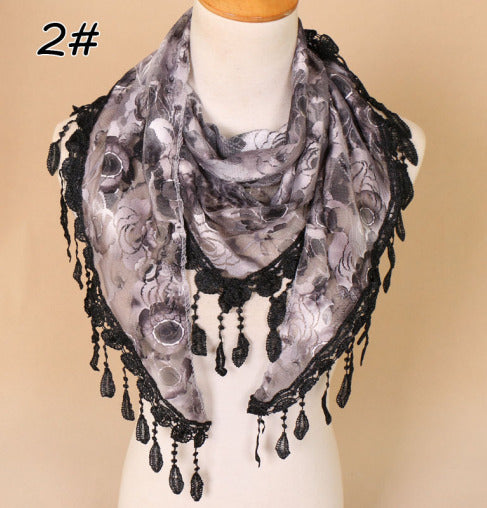 Lace Tassel Scarf