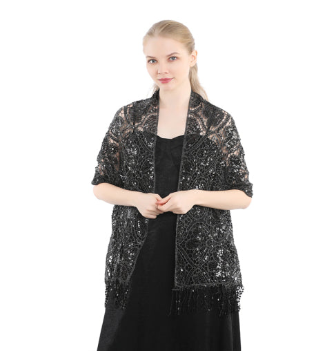 Elegant Sequin Shawl