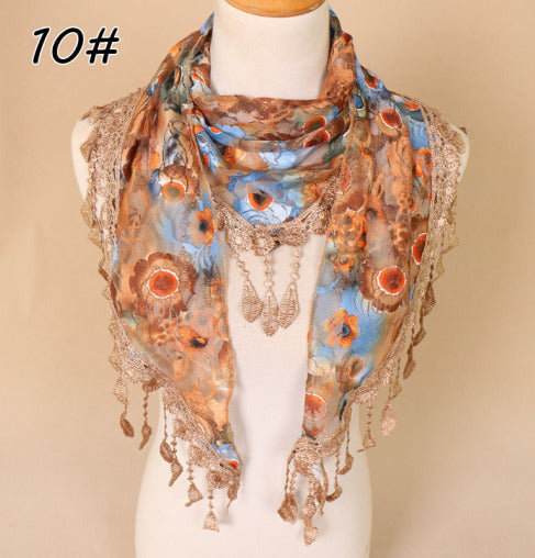 Lace Tassel Scarf