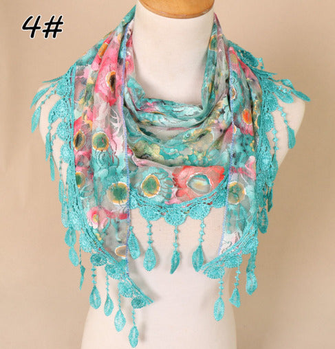 Lace Tassel Scarf