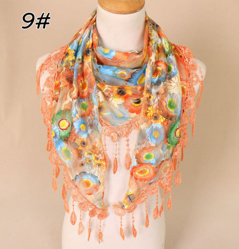 Lace Tassel Scarf