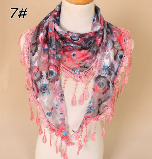 Lace Tassel Scarf