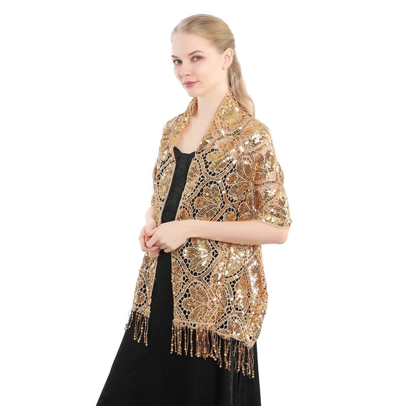 Elegant Sequin Shawl