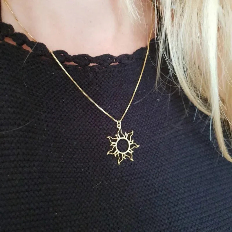 Titanium Sun Totem Necklace