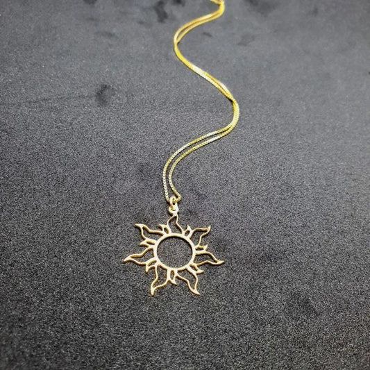 Titanium Sun Totem Necklace